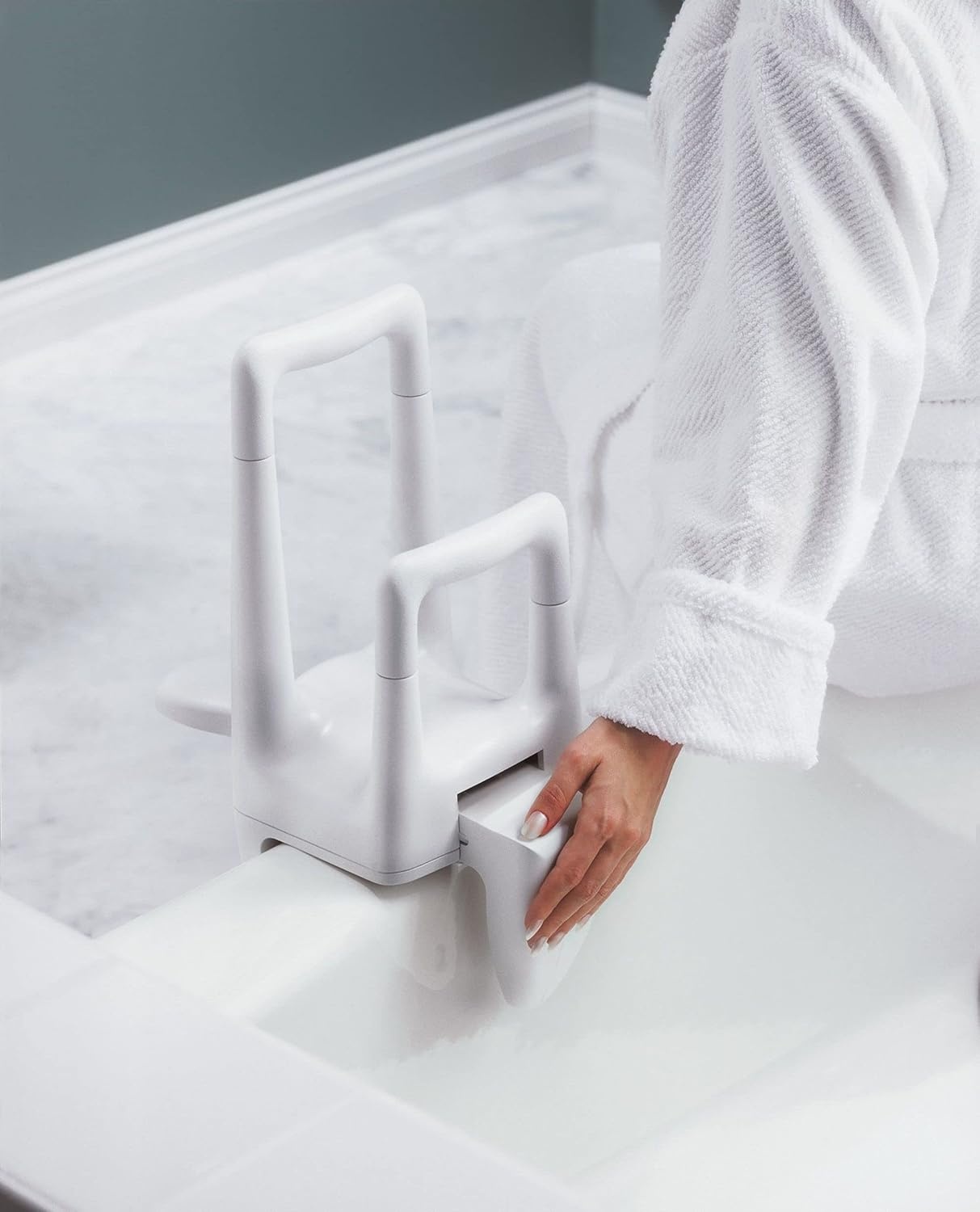 image:imageMoen DN7075 Home Care Locking Dual Tub Grip Glacier