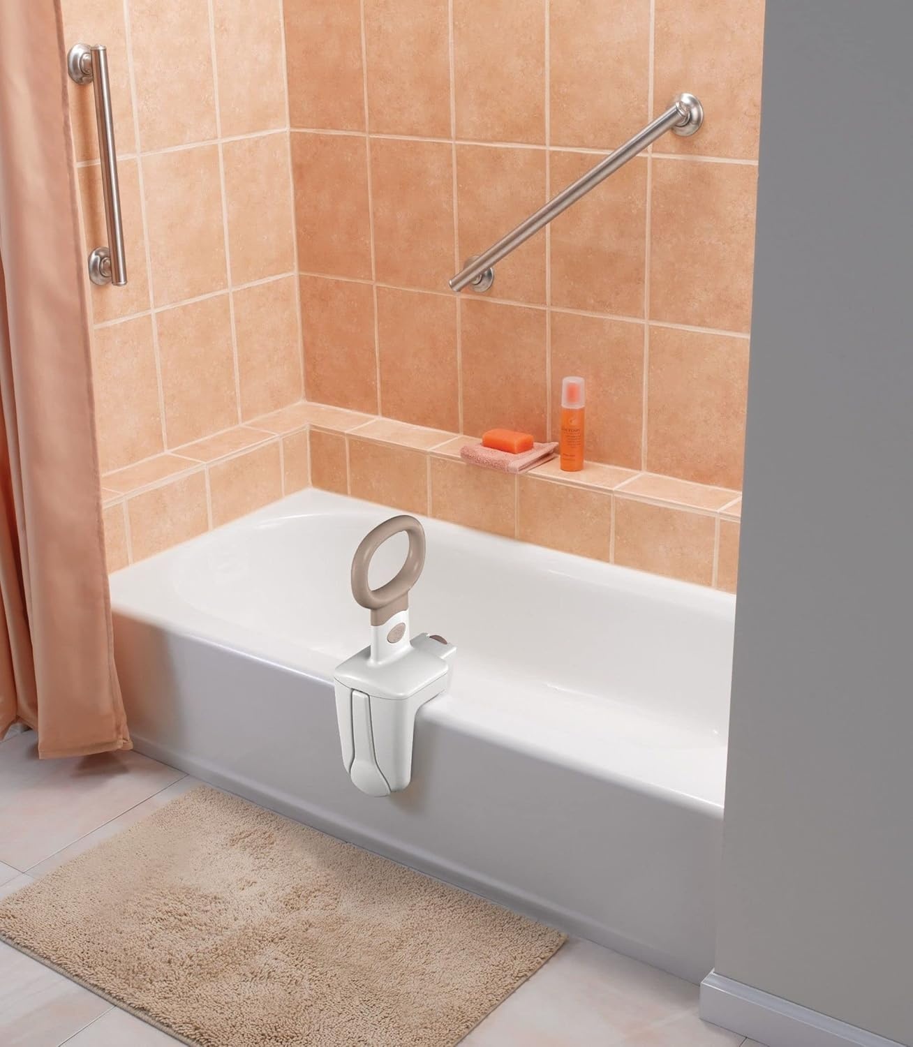 image:imageMoen DN7175 Bath Safety Adjustable Tub Grip Glacier