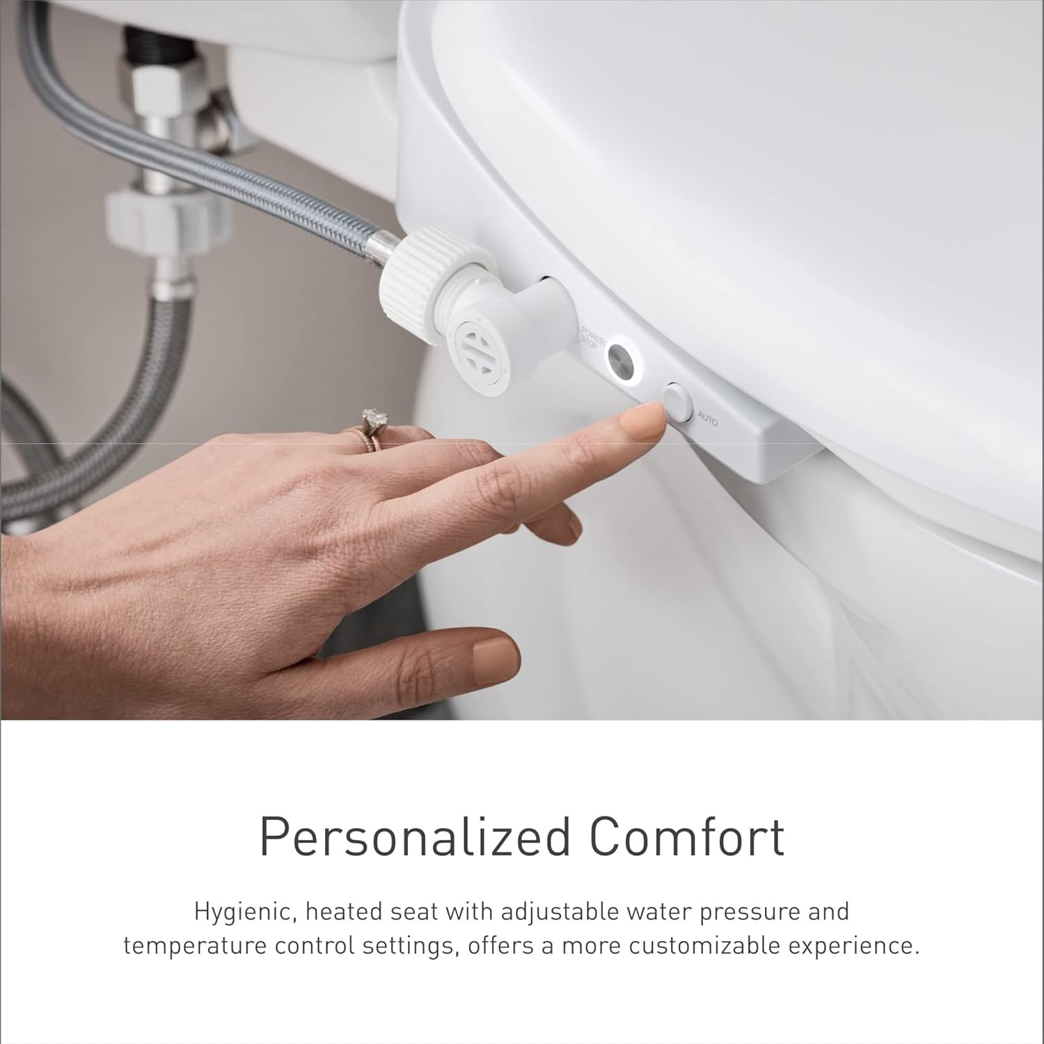 image:imageMoen EB1500E 3series Electronic Bidet Toilet Seat with Heated Seat and Remote Control White Adjustable Temperature and Pressure Selfcleaning Nozzle Comfort HygienicEB1500 Elongated