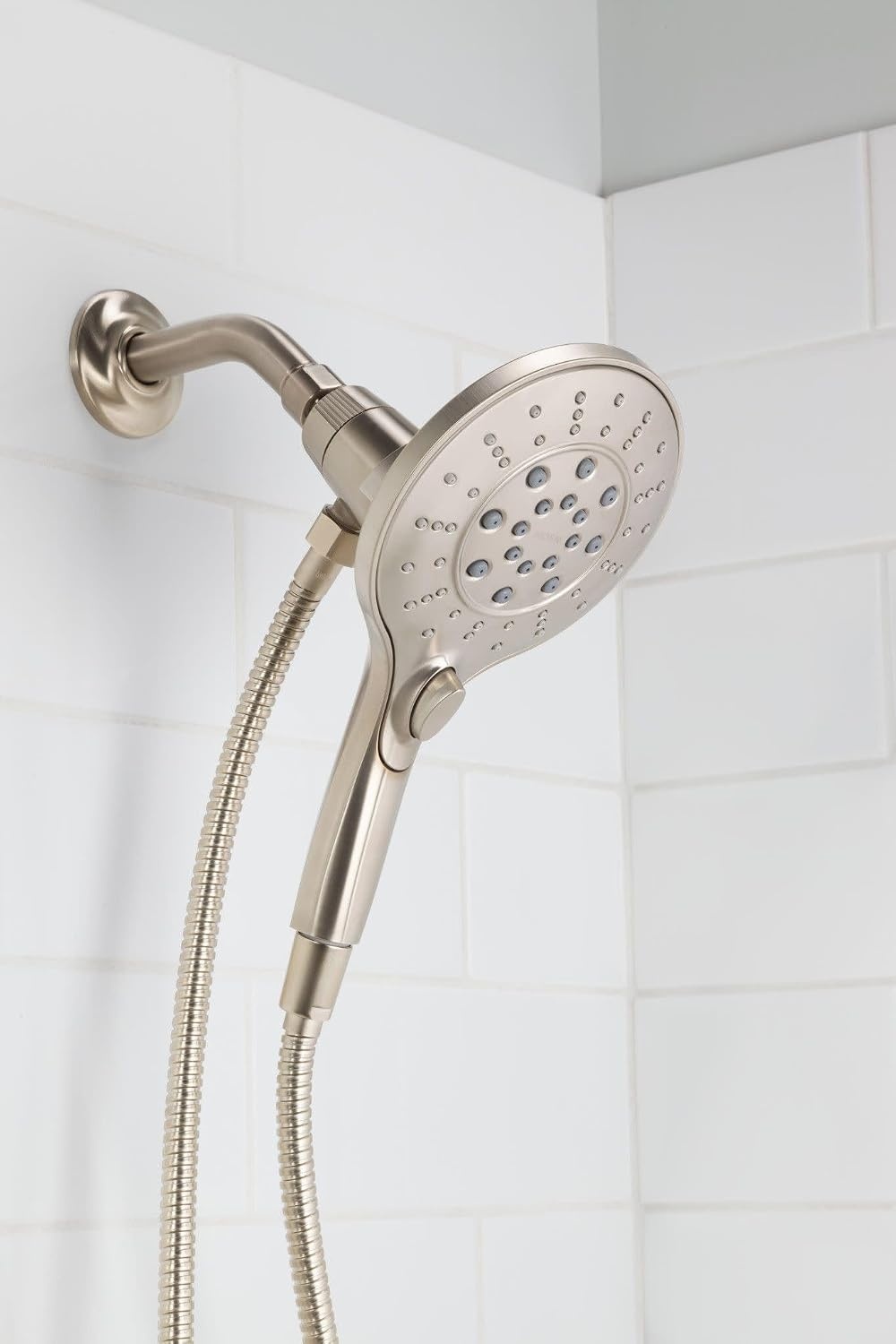 image:imageMoen Engage Brushed Nickel Magnetix SixFunction 55Inch Handheld Showerhead with Magnetic Docking System 3662EPBN