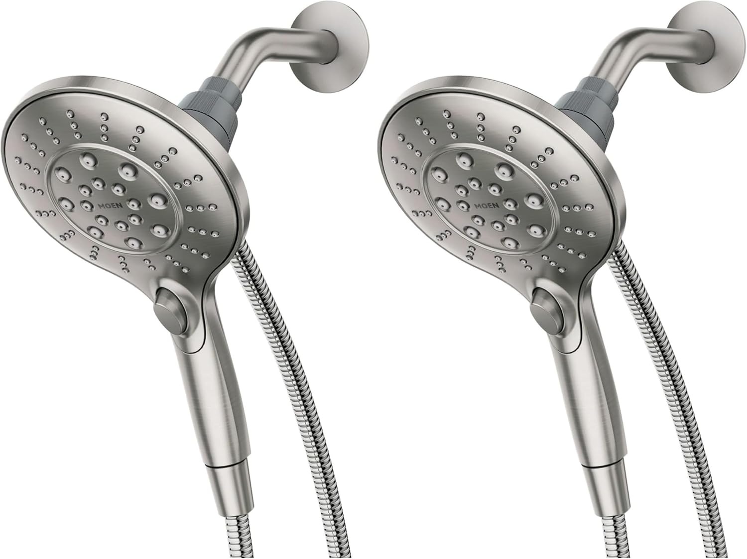 image:imageMoen Engage Chrome Magnetix SixFunction 55Inch Wide Handheld Shower Head with Hose and Magnetic Docking System 26112Spot Resist Brushed Nickel