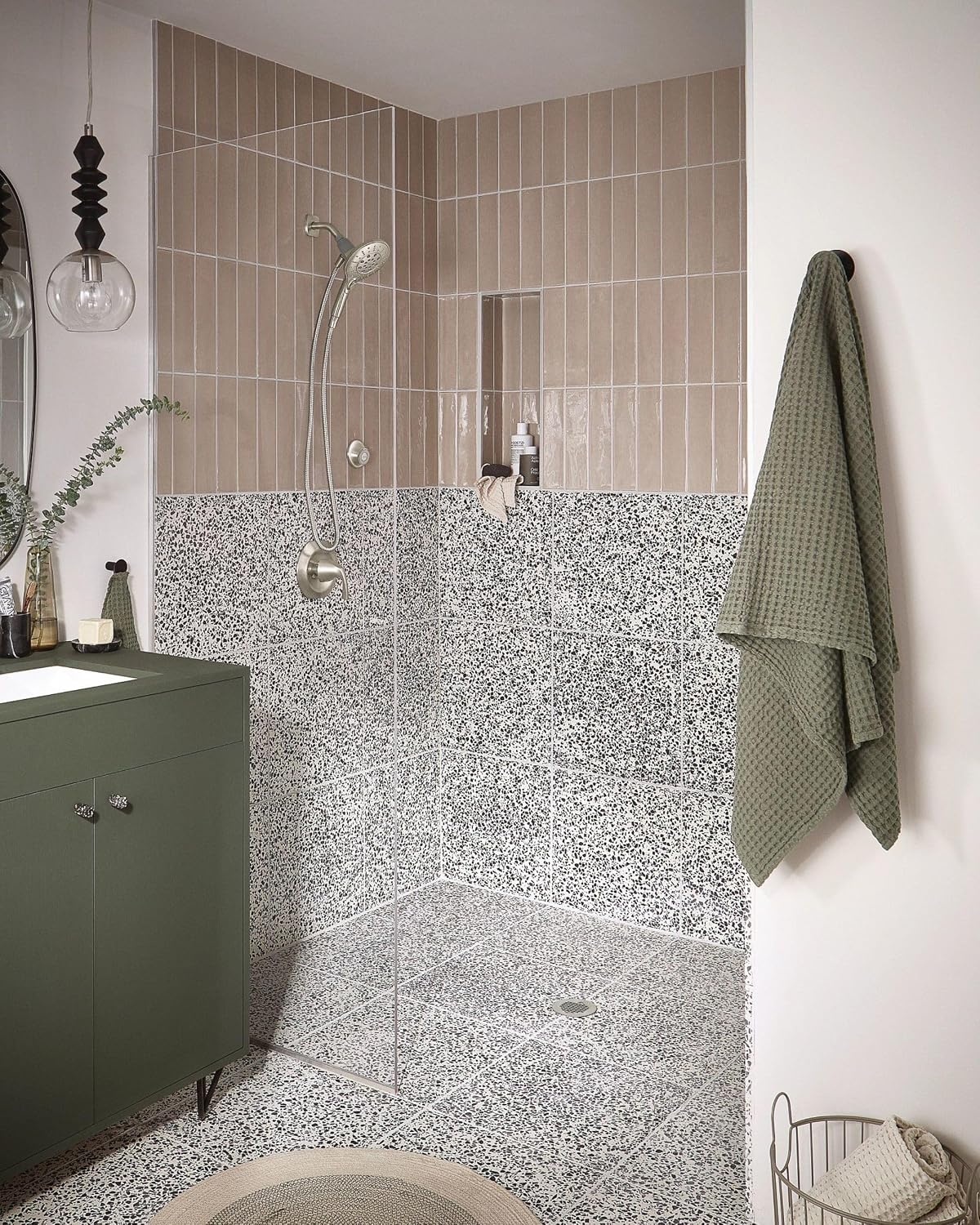 image:imageMoen Engage Chrome Magnetix SixFunction 55Inch Wide Handheld Shower Head with Hose and Magnetic Docking System 26112Spot Resist Brushed Nickel