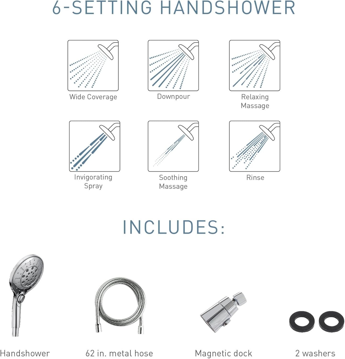 image:imageMoen Engage Magnetix Handheld Showerhead 6 Functions 3662EPBGBrushed Gold