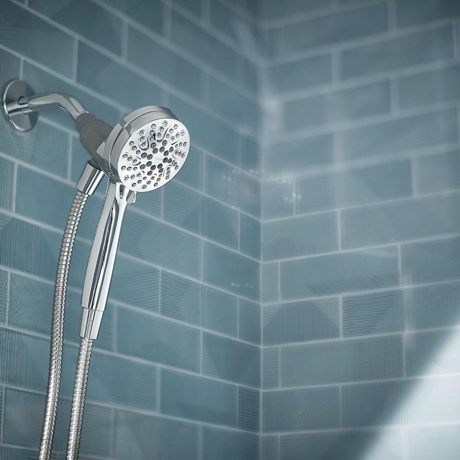 image:imageMoen Engage Magnetix Spot Resist Brushed Nickel 35Inch SixFunction Detachable Handheld Showerhead with Magnetic Docking System 26100SRNChrome