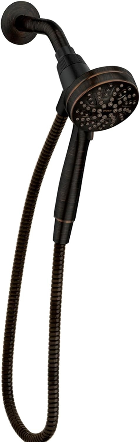 image:imageMoen Engage Magnetix Spot Resist Brushed Nickel 35Inch SixFunction Detachable Handheld Showerhead with Magnetic Docking System 26100SRNMediterranean Bronze