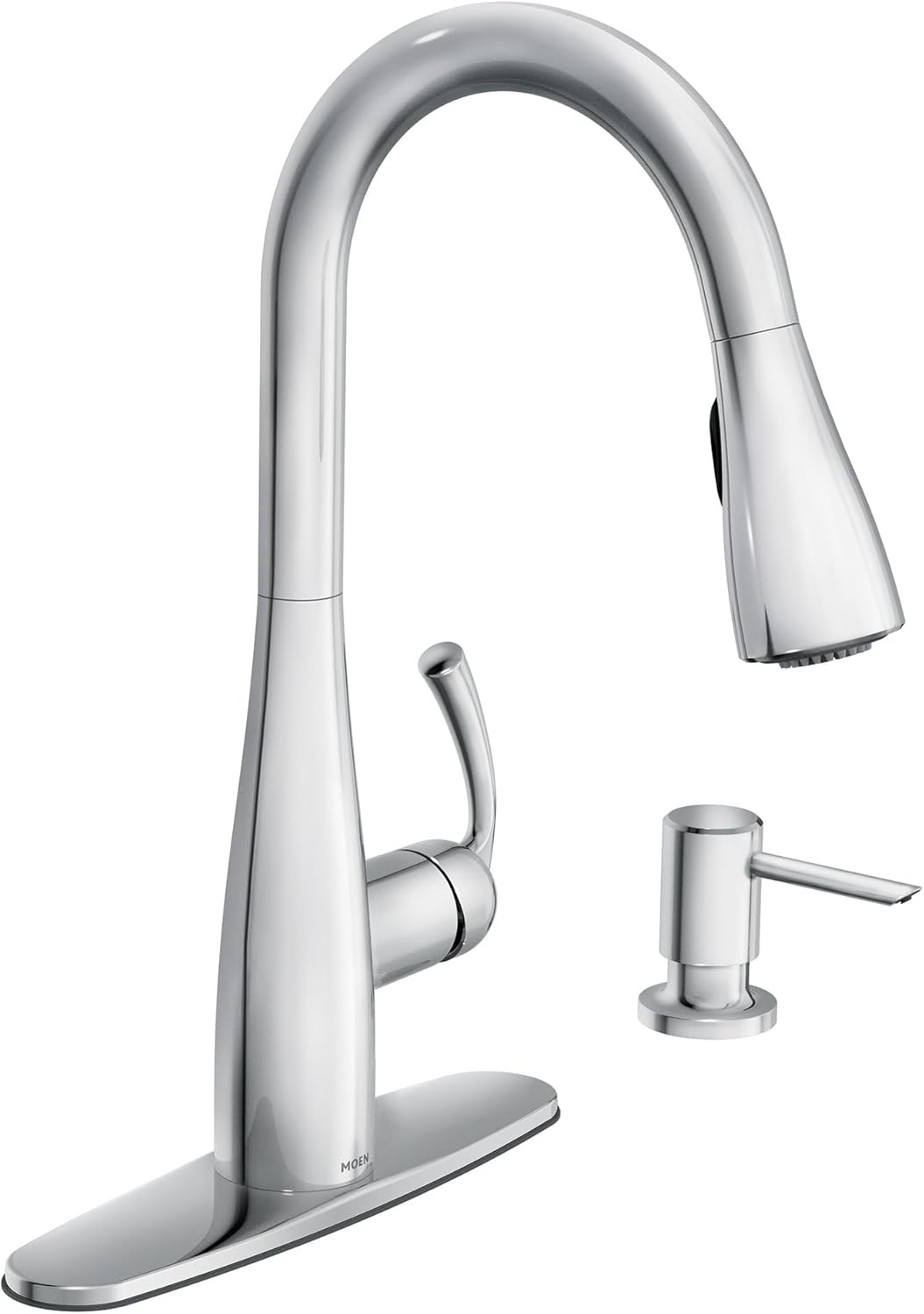 image:imageMoen Essie PreRinse Pulldown Kitchen Faucet wSoap 87814SRSChrome