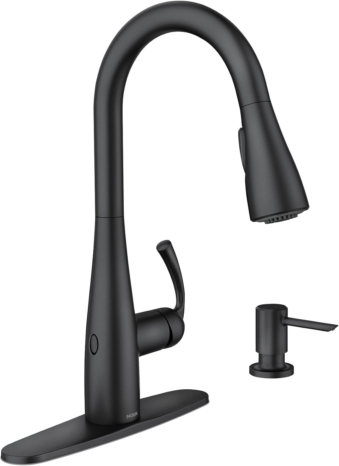 image:imageMoen Essie PreRinse Pulldown Kitchen Faucet wSoap 87814SRSMatte Black