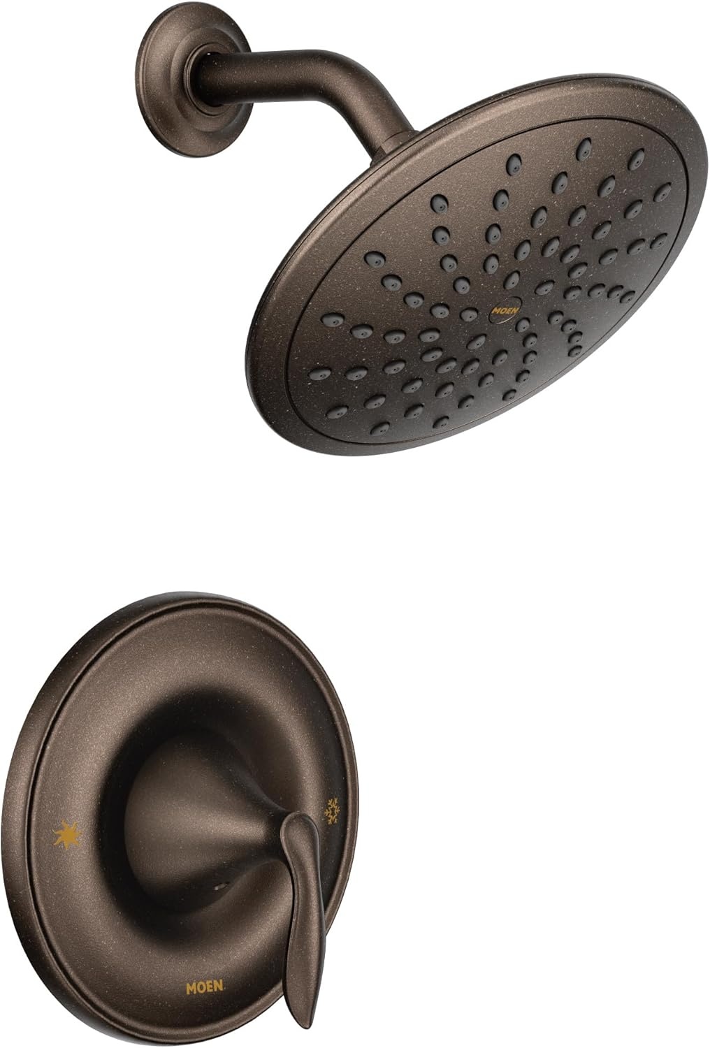 image:imageMoen Eva Oil Rubbed Bronze PosiTemp Shower Faucet Trim with EcoPerformance Rainshower Showerhead Valve Required T2232EPORB