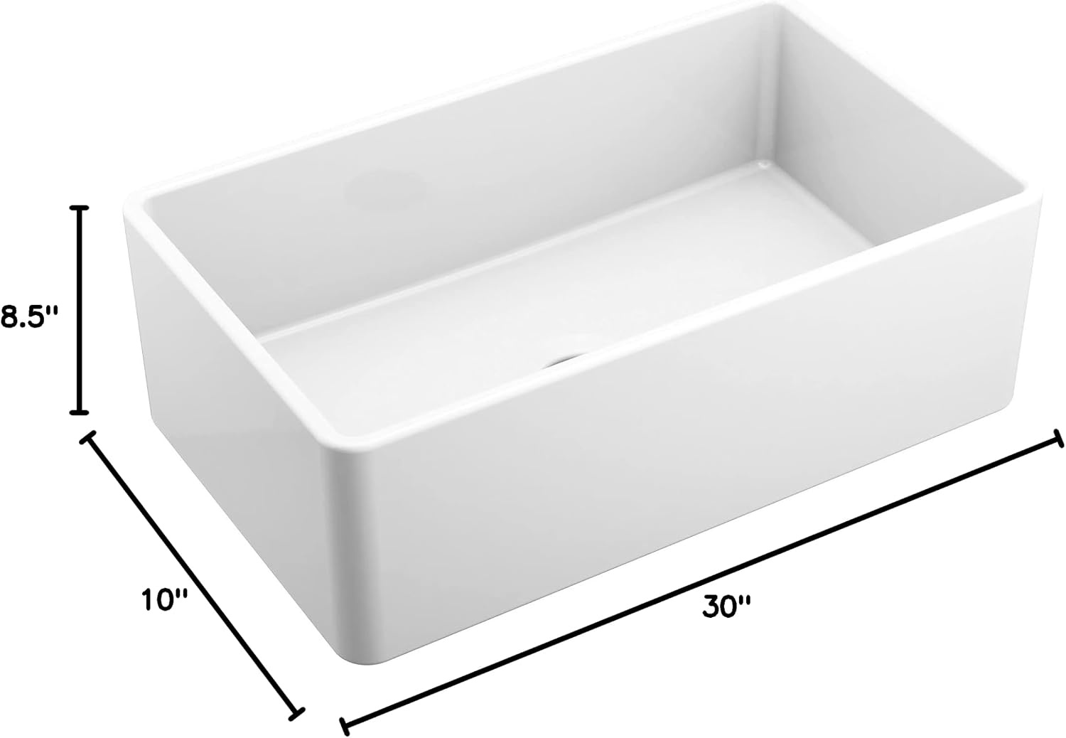 image:imageMoen FC301810 ApronFront Fireclay Single Bowl Undermount Kitchen Sink 30 White