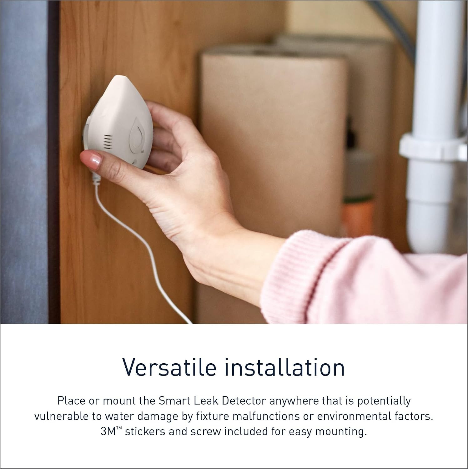 image:imageMoen Flo Smart Water Leak Detector Drip or Flood Sensor Alarm for Home 1Pack White 920004White