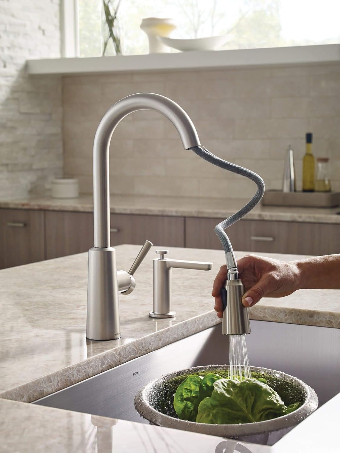 image:imageMoen G18180 Prep 18Gauge Steel Undermount Single Bowl Kitchen Sink 31Inch x 18Inch Stainless Steel