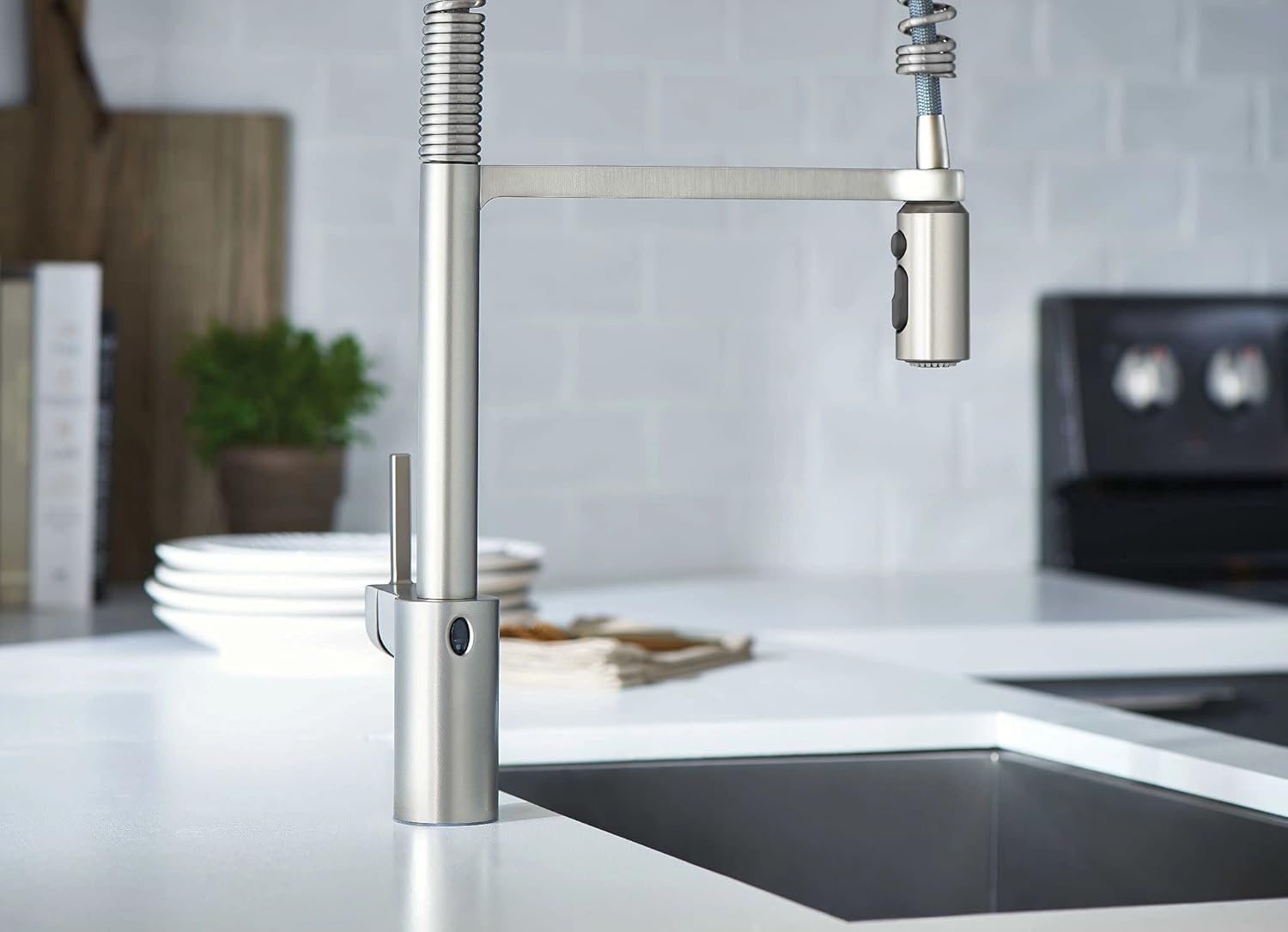 image:imageMoen G18180 Prep 18Gauge Steel Undermount Single Bowl Kitchen Sink 31Inch x 18Inch Stainless Steel
