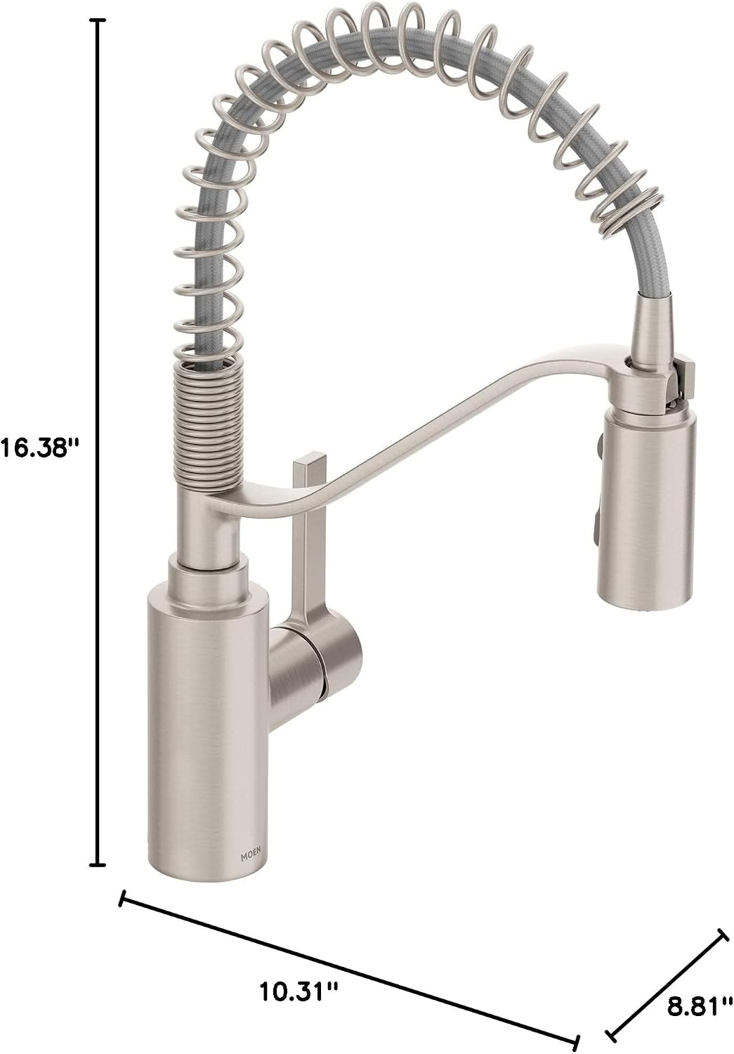 image:imageMoen Genta LX Spring Faucet with Power Boost Modern Kitchen Faucet with OneHandle PreRinse Easy Installation Chrome 5926Spot Resist Stainless
