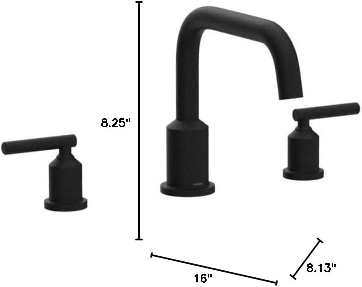 image:imageMoen Gibson Chrome TwoHandle Deck Mounted Modern Roman Tub Faucet Valve Required T961Matte Black