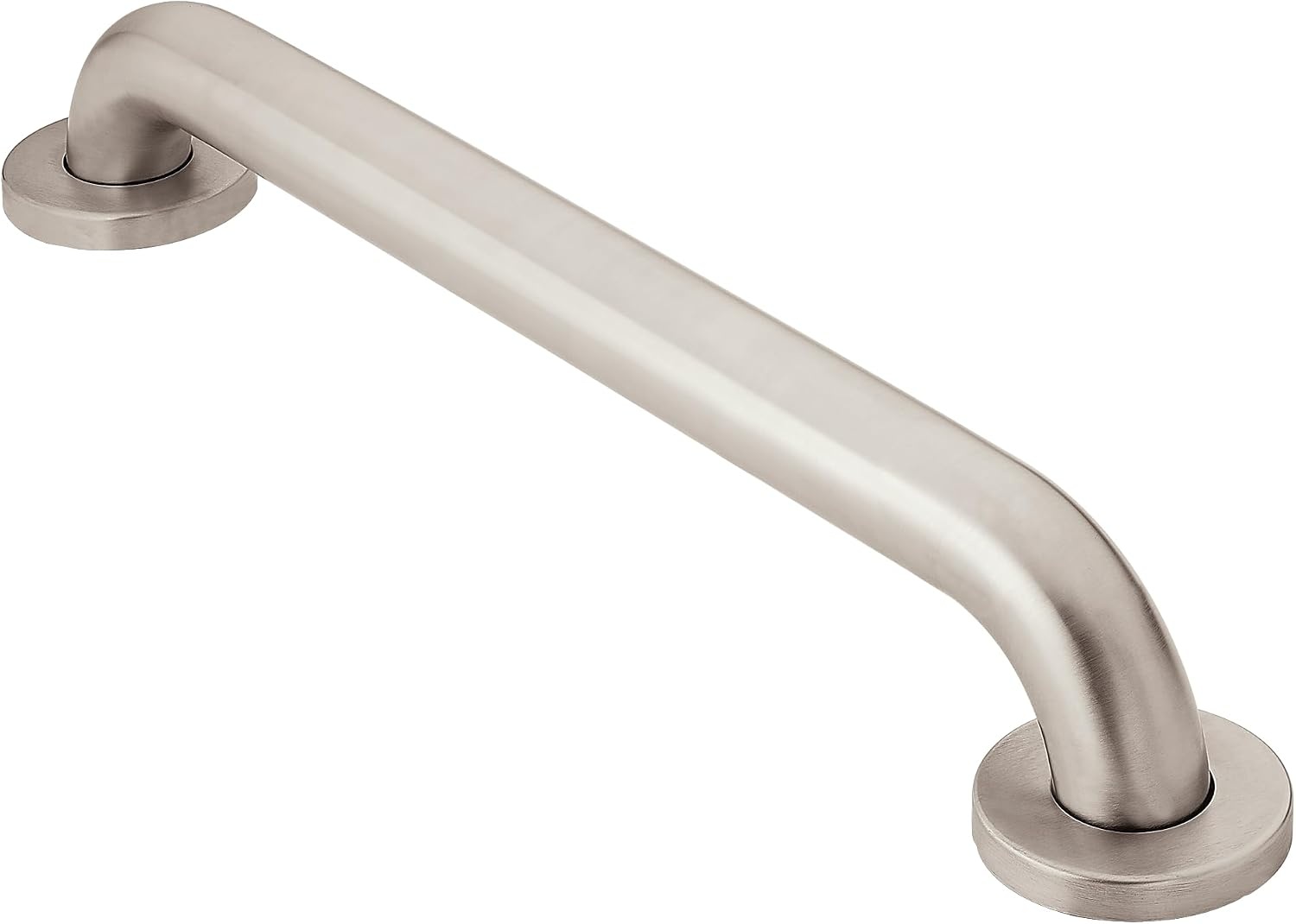 image:imageMoen Home Care Bathroom Safety 18 Inch Stainless Steel Handicap Grab Bar for Bathtub and Shower Elderly Assistance Product with Concealed Screws Polished Brass R8918Stainless