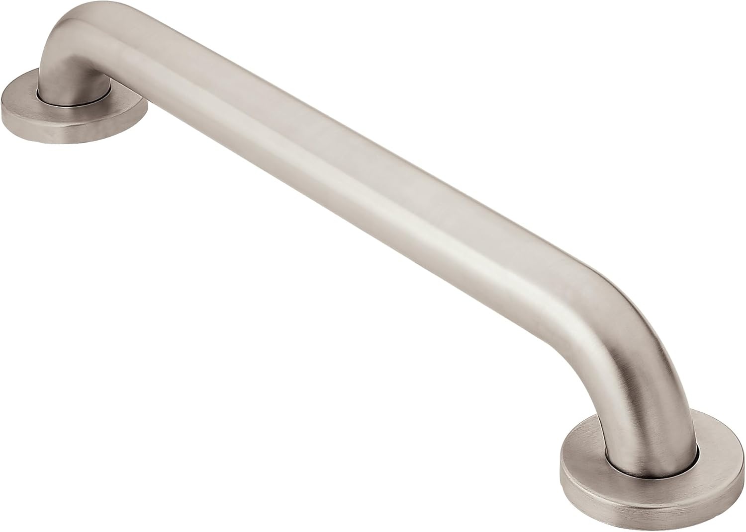 image:imageMoen Home Care Bathroom Safety 18 Inch Stainless Steel Handicap Grab Bar for Bathtub and Shower Elderly Assistance Product with Concealed Screws Polished Brass R8918Stainless