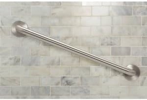 image:imageMoen Home Care Bathroom Safety 24 Inch Stainless Steel Handicap Grab Bar for Bathtub and Shower Heavy Duty Handle Elderly Assistance Product with Concealed Screws 8724Stainless