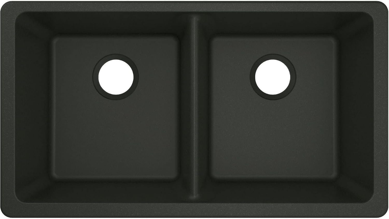 image:imageMoen Host White Granite 33Inch Wide x 95Inch Deep Undermount Double Bowl Kitchen Sink GGW4012BWhite