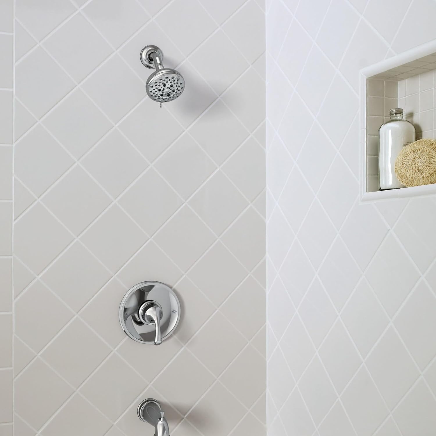 image:imageMoen Idora PosiTemp Tub amp Shower Faucet Kit wValve 82115SRN Tub and shower kit Valve included PosiTemp system Spot resist nickel finish 5spray showerheadChrome
