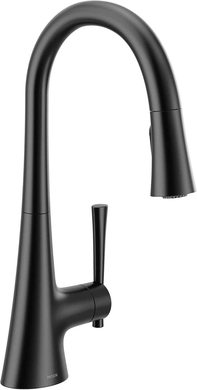 image:imageMoen Kurv Chrome 3in1 Water Filtration Pull Down Kitchen Faucet Water Filter for Sink Faucet Sold Separately F9126Matte Black