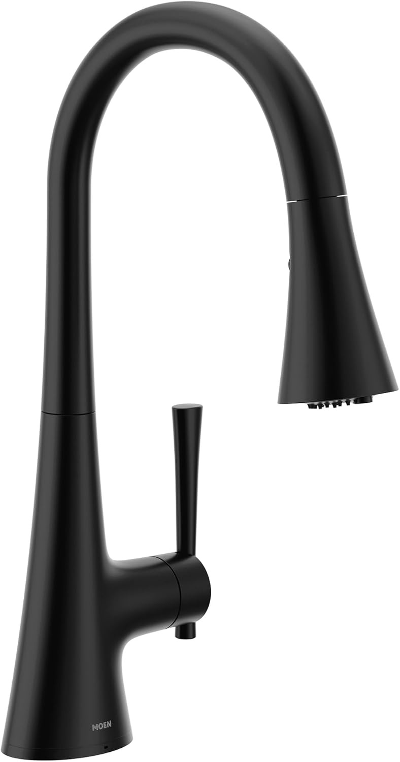 image:imageMoen Kurv Chrome 3in1 Water Filtration Pull Down Kitchen Faucet Water Filter for Sink Faucet Sold Separately F9126Matte Black