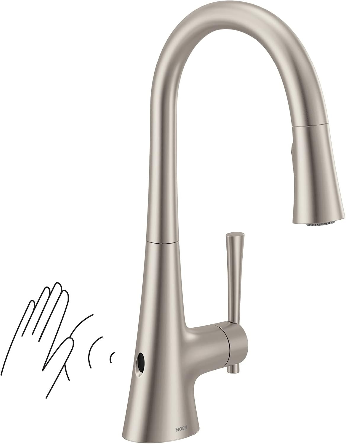 image:imageMoen Kurv Chrome 3in1 Water Filtration Pull Down Kitchen Faucet Water Filter for Sink Faucet Sold Separately F9126Spot Resist Stainless