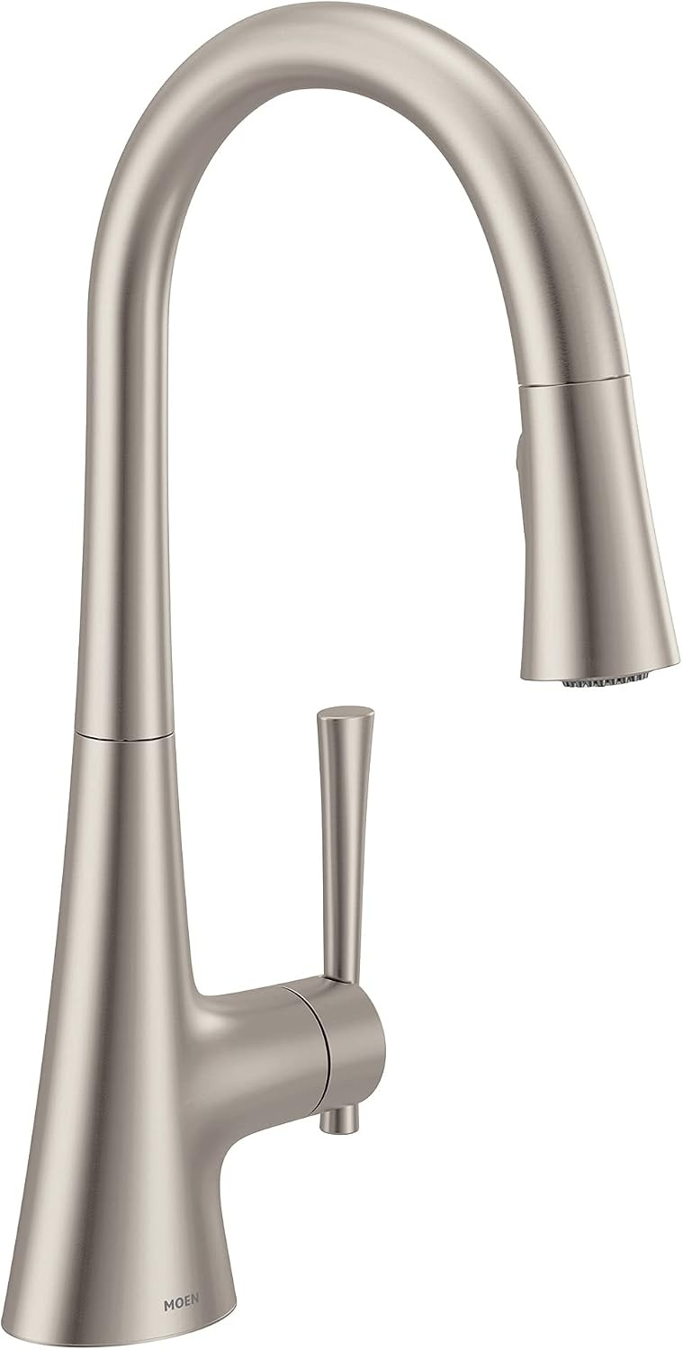 image:imageMoen Kurv Chrome 3in1 Water Filtration Pull Down Kitchen Faucet Water Filter for Sink Faucet Sold Separately F9126Spot Resist Stainless