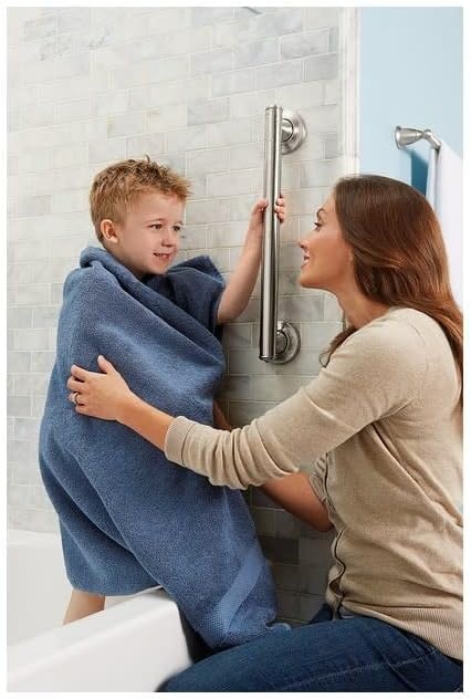 image:imageMoen LR8716D1GBN Home Care 16Inch Grab Bar Brushed NickelBrushed Nickel