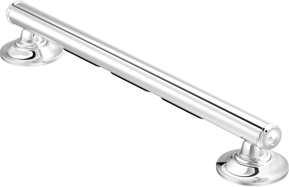 image:imageMoen LR8724D1GOWB Bathroom Safety 24Inch Designer Bathroom Grab Bar with Curled Grip Old World BronzeChrome