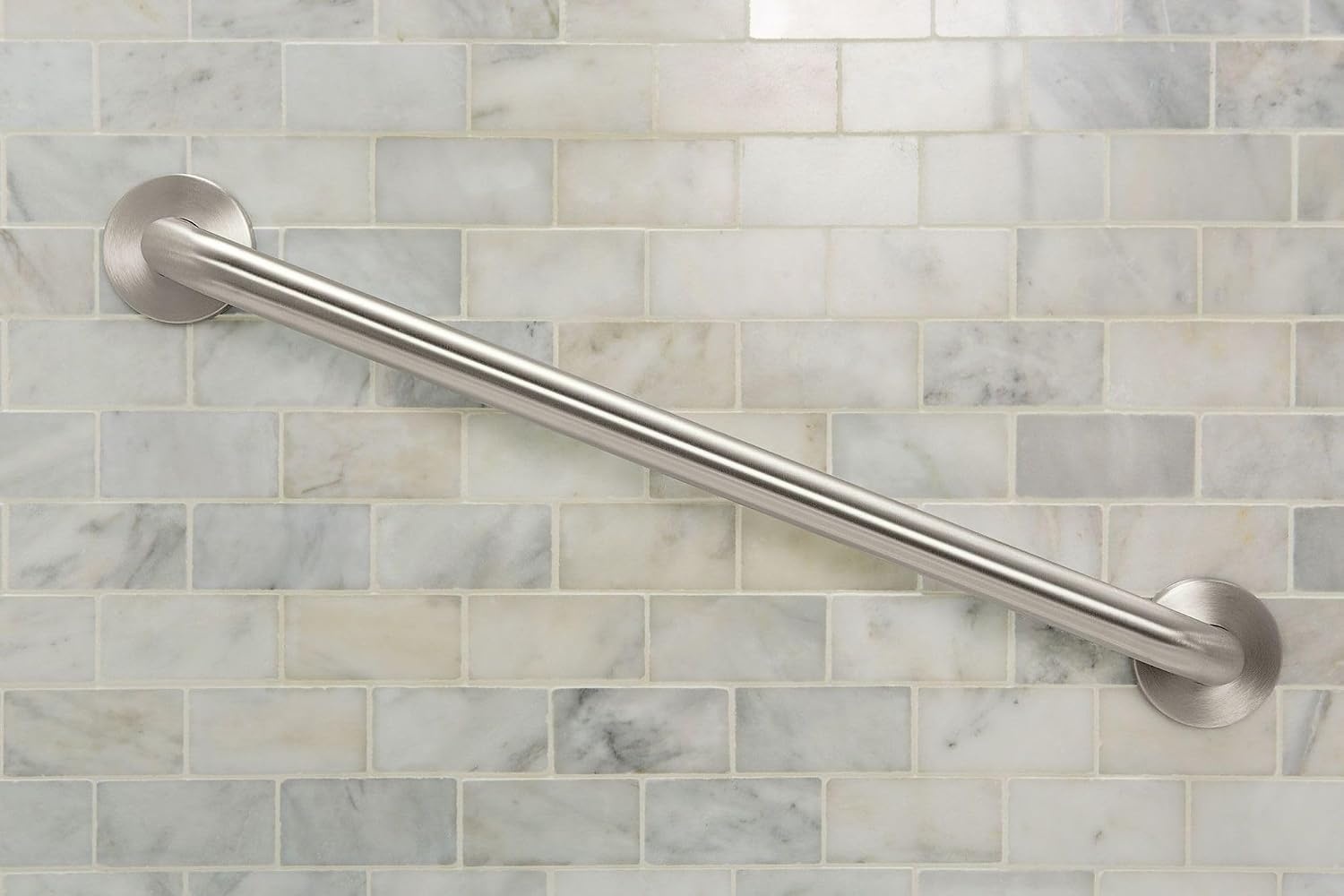 image:imageMoen LR8724PS Bathroom Safety 24Inch Stainless Steel Bathroom Grab Bar StainlessPolished Stainless