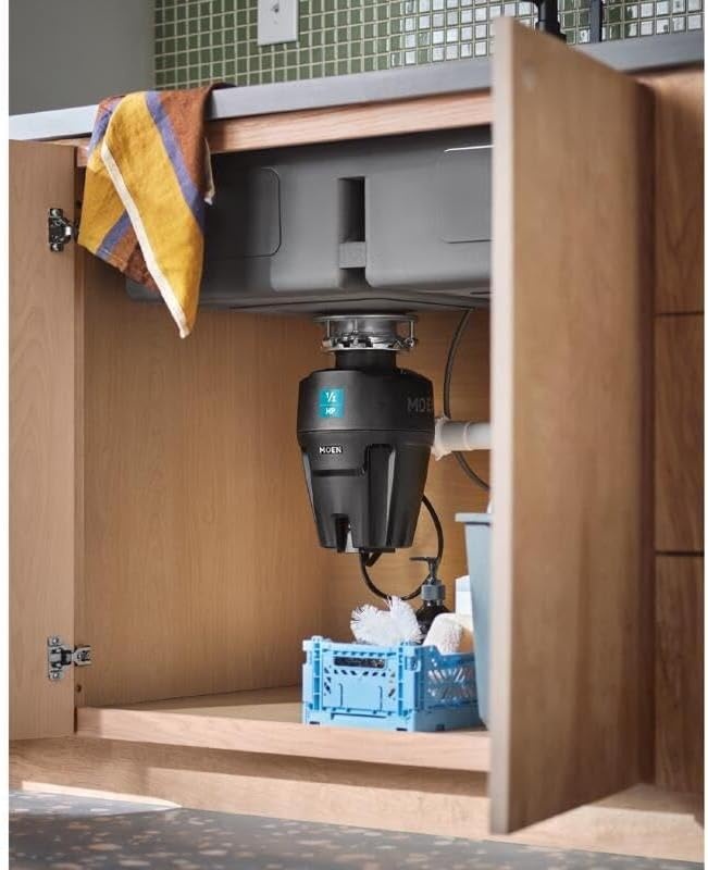 image:imageMoen Lite Series PRO Compact Continuous Feed Garbage Disposal for Kitchen Sink with Power Cord GXP33C05 HP