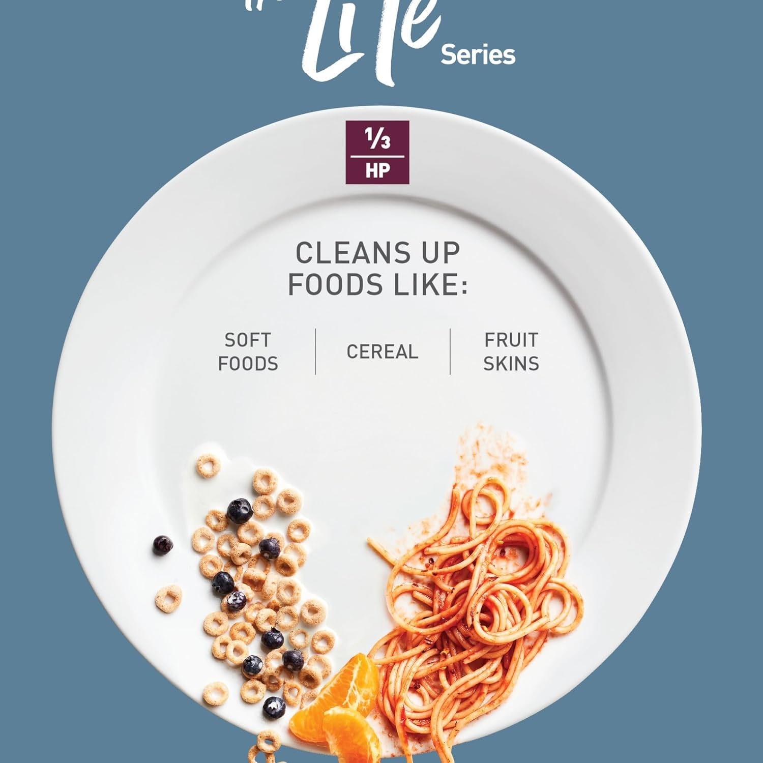 image:imageMoen Lite Series PRO Compact Continuous Feed Garbage Disposal for Kitchen Sink with Power Cord GXP33C13 HP