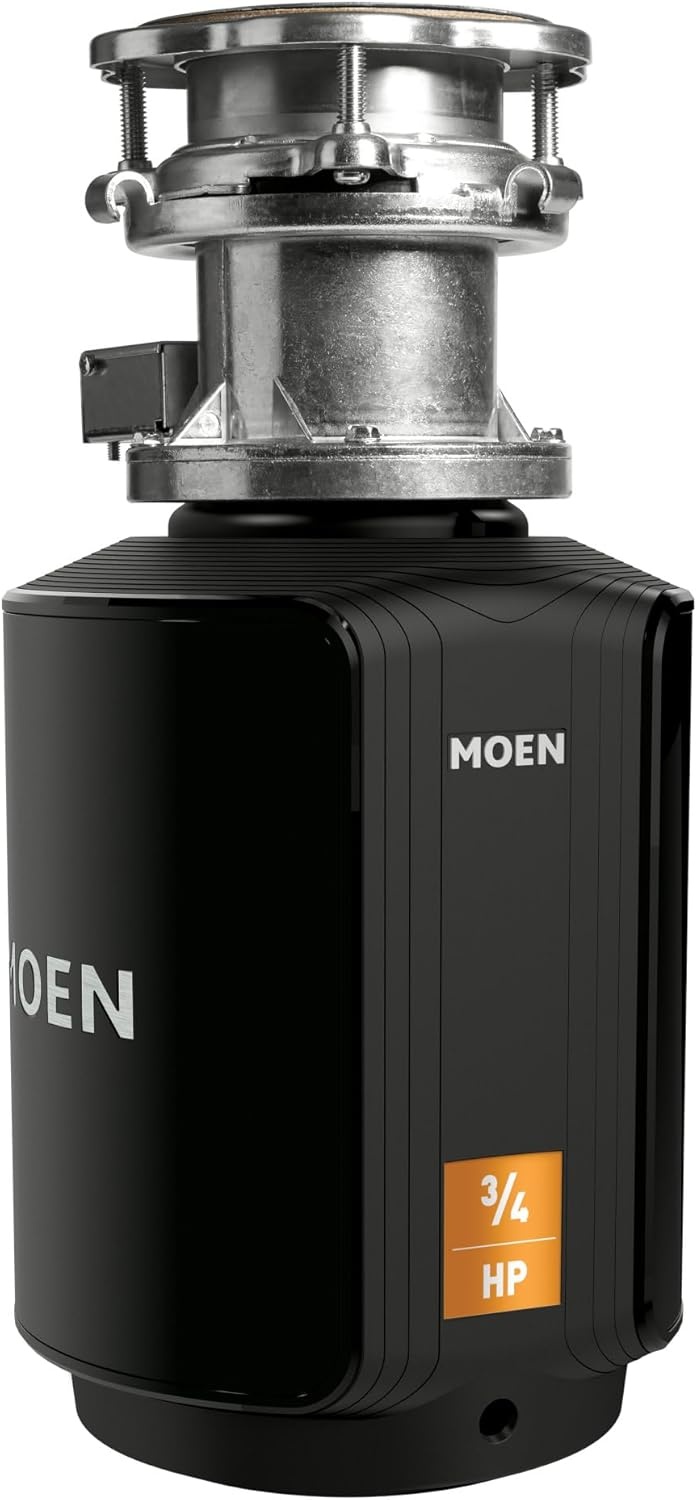 image:imageMoen Lite Series PRO Compact Continuous Feed Garbage Disposal for Kitchen Sink with Power Cord GXP33C34 HP