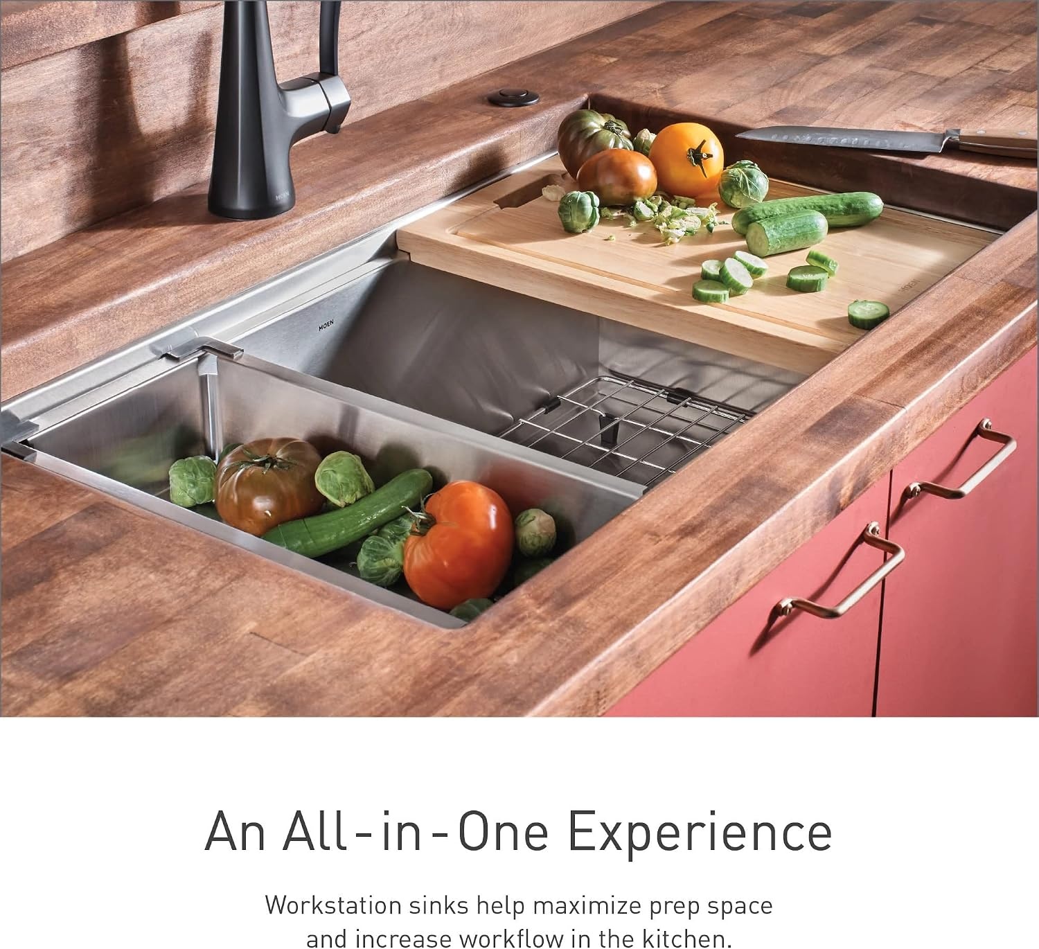 image:imageMoen Luxe Chef Stainless Steel Undermount Single Bowl Sink 27x19 GS161600R