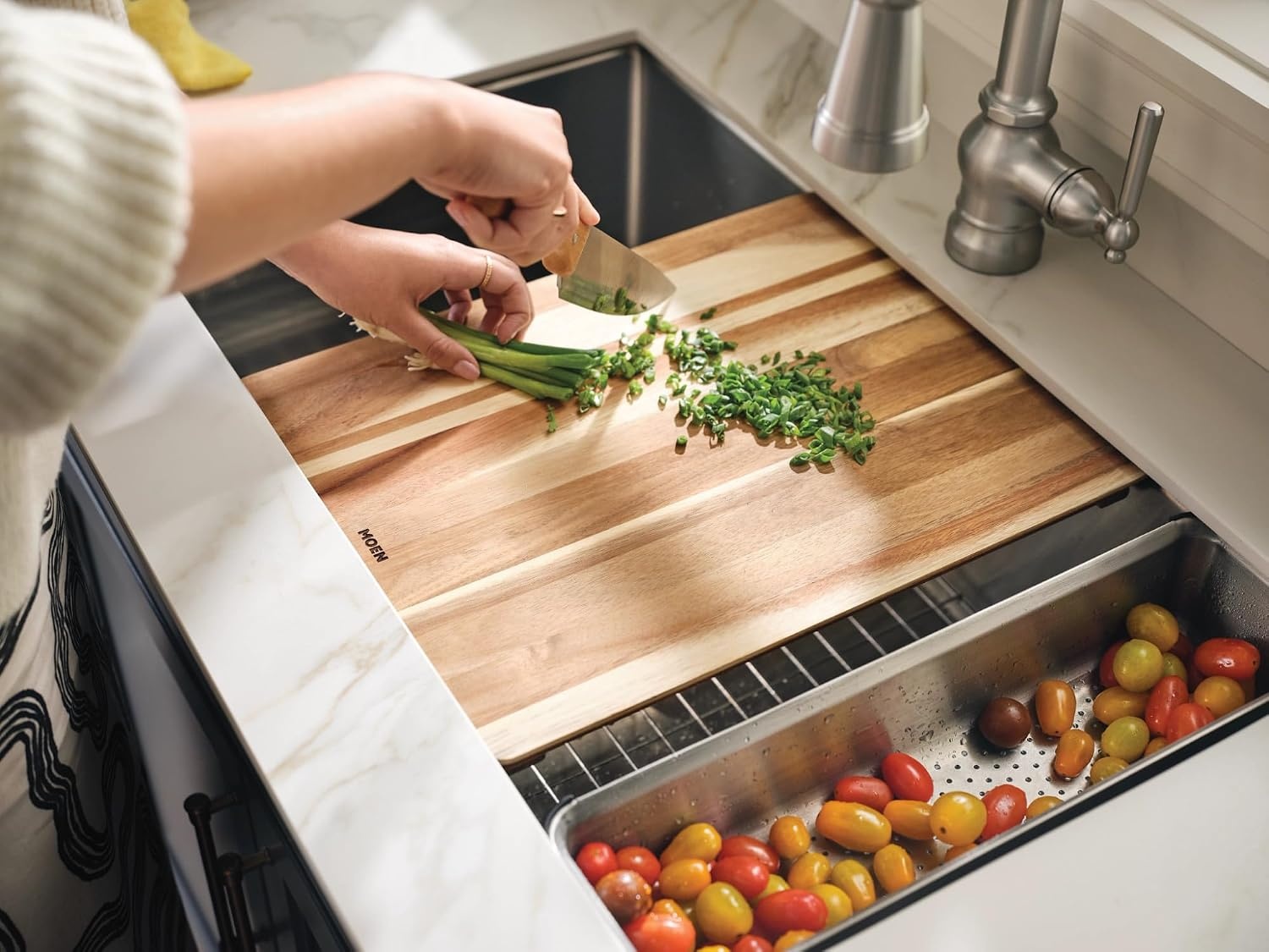 image:imageMoen Luxe Chef Stainless Steel Undermount Single Bowl Sink 33x19 GS161400R