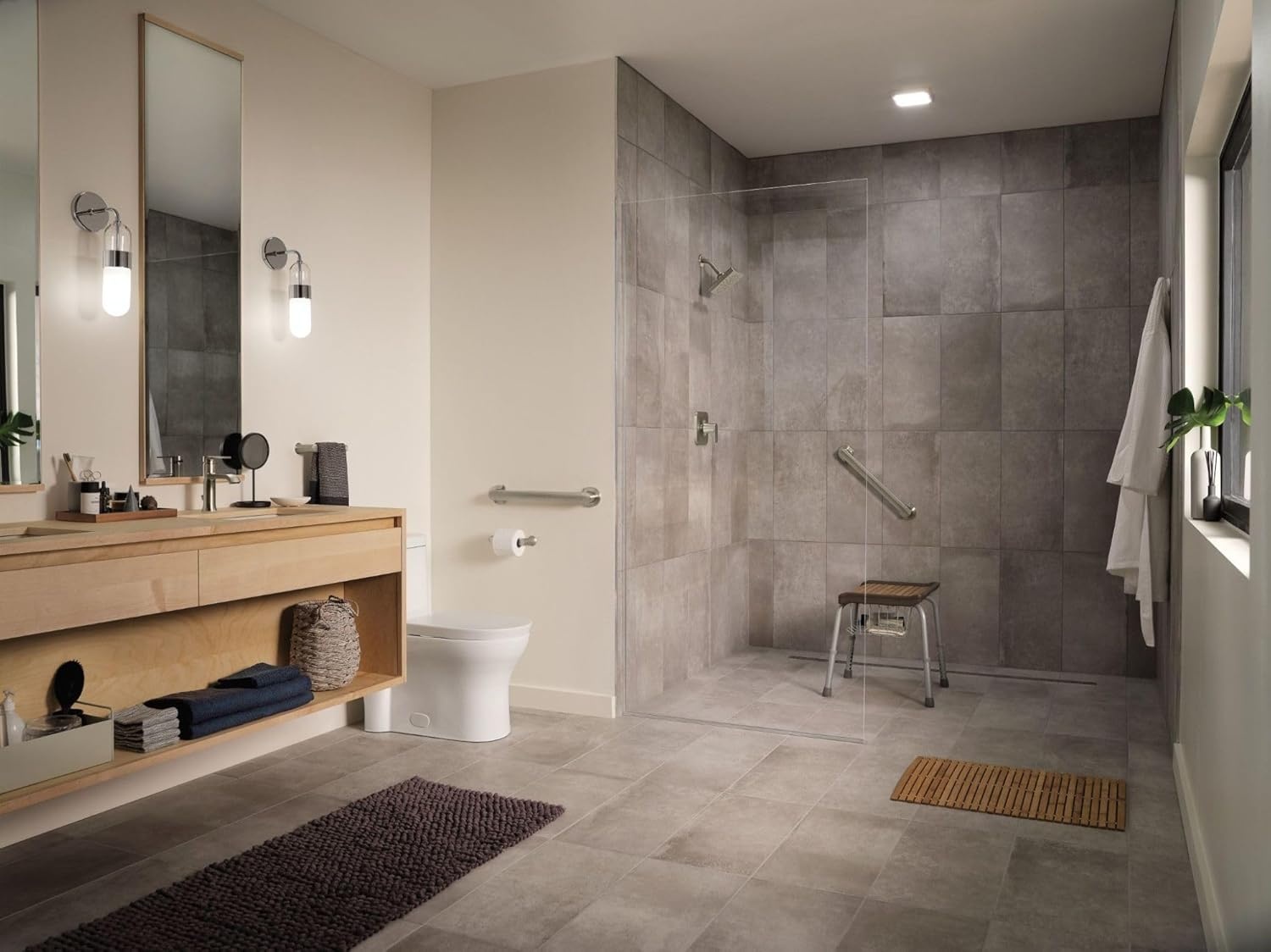 image:imageMoen MBHG3818CH Genta 18 Bathroom Grab Bar ChromeBrushed Nickel