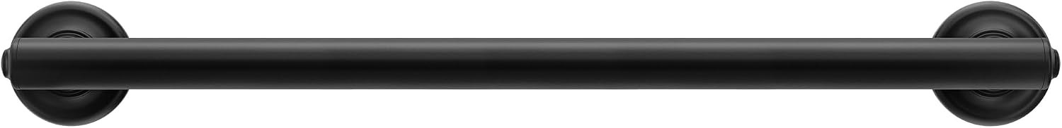 image:imageMoen Matte Black 24Inch Bathroom Safety Grab Bar with Concealed Screws for Elderly Shower Support R8724BL