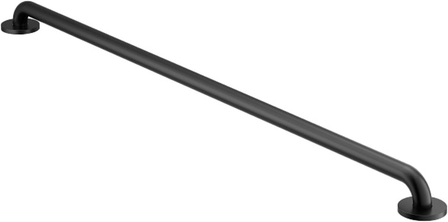 image:imageMoen Matte Black 48Inch Stainless Steel Bath Safety Grab Bar with Concealed Screws R8748BL
