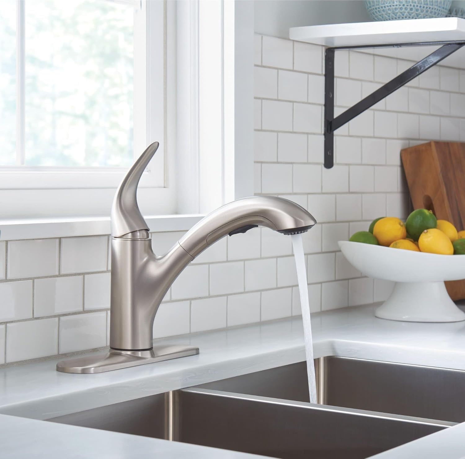 image:imageMoen Medina Spot Resist Stainless OneHandle Pull Out Kitchen Faucet Kitchen Sink Faucets with Pullout Sprayer Featuring Power Boost for a Faster Clean 87039SRS