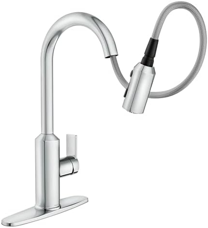 image:imageMoen Meena One Handle Kitchen Faucet with Pull Down Sprayer High Arc Kitchen Sink Faucet Featuring Reflex System and Duralock Quick Connect Bronzed Gold 87270BZGChrome
