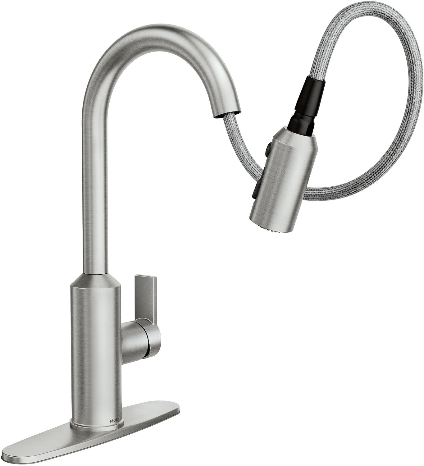 image:imageMoen Meena One Handle Kitchen Faucet with Pull Down Sprayer High Arc Kitchen Sink Faucet Featuring Reflex System and Duralock Quick Connect Bronzed Gold 87270BZGSpot Resist Stainless