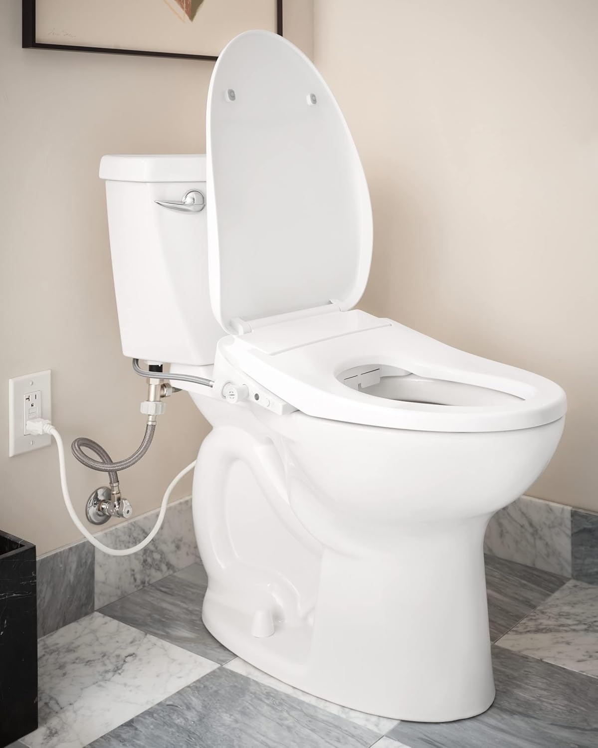 image:imageMoen Moen White 2Series Standard NonElectronic Bidet Seat for Elongated Seats EB500E