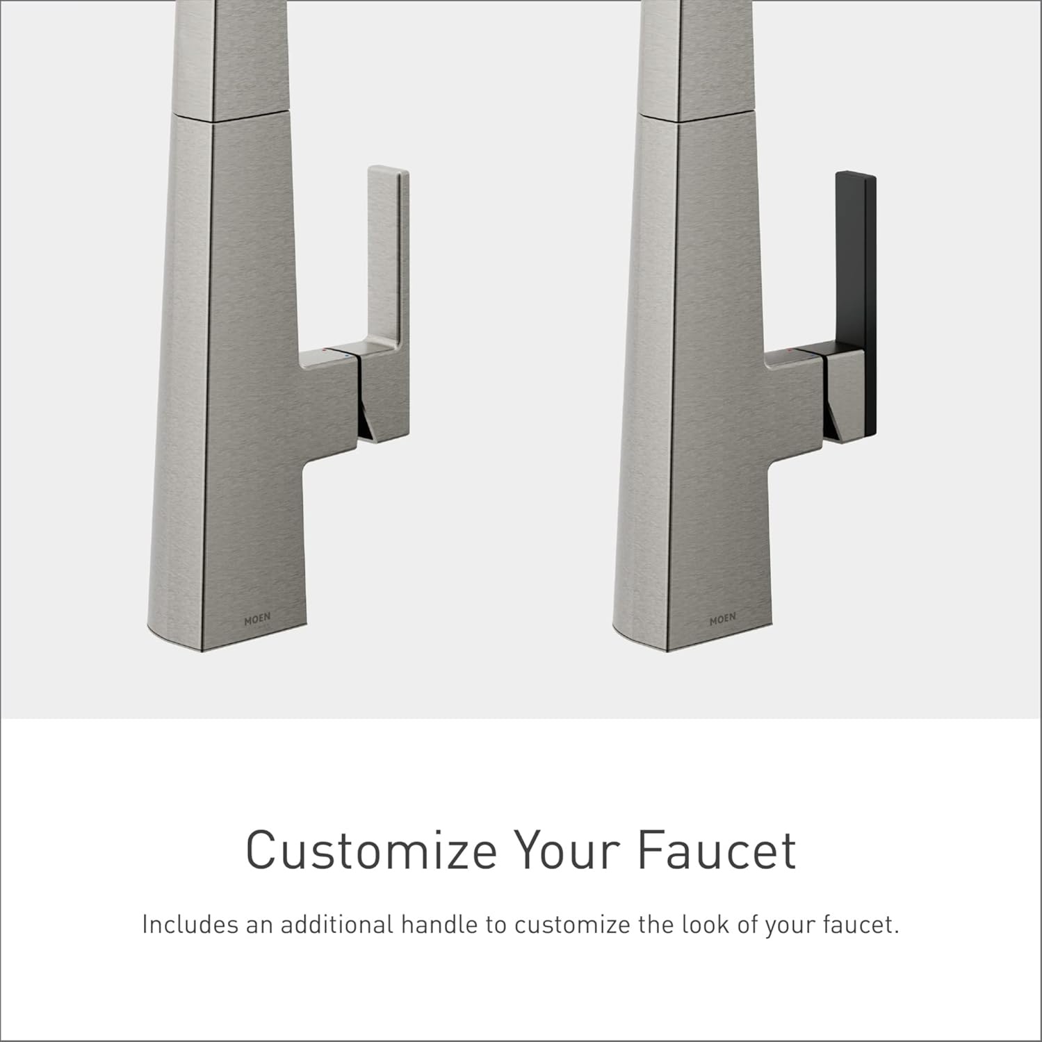 image:imageMoen Nio Chrome One Handle Pulldown Kitchen Faucet with Power Clean Accent Handle Included for Customizing S75005Spot Resist Stainless