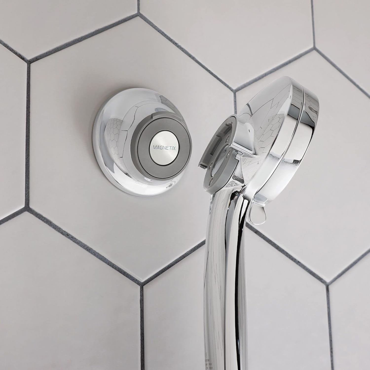 image:imageMoen Oil Rubbed Bronze Remote Dock for Magnetix Handshowers with Included Wall Bracket or Permanent Waterproof Adhesive Options 186117ORBChrome