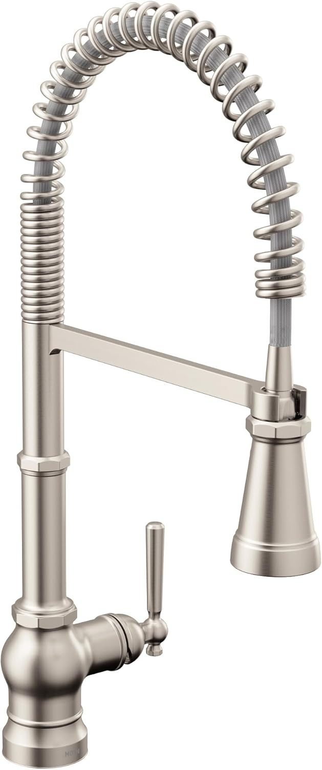 image:imageMoen Paterson Spot Resist Stainless Water Filtration OneHandle High Arc Pulldown Kitchen Faucet Water Filter for Sink Faucet Sold Separately FS72003SRSSpot Resist Stainless