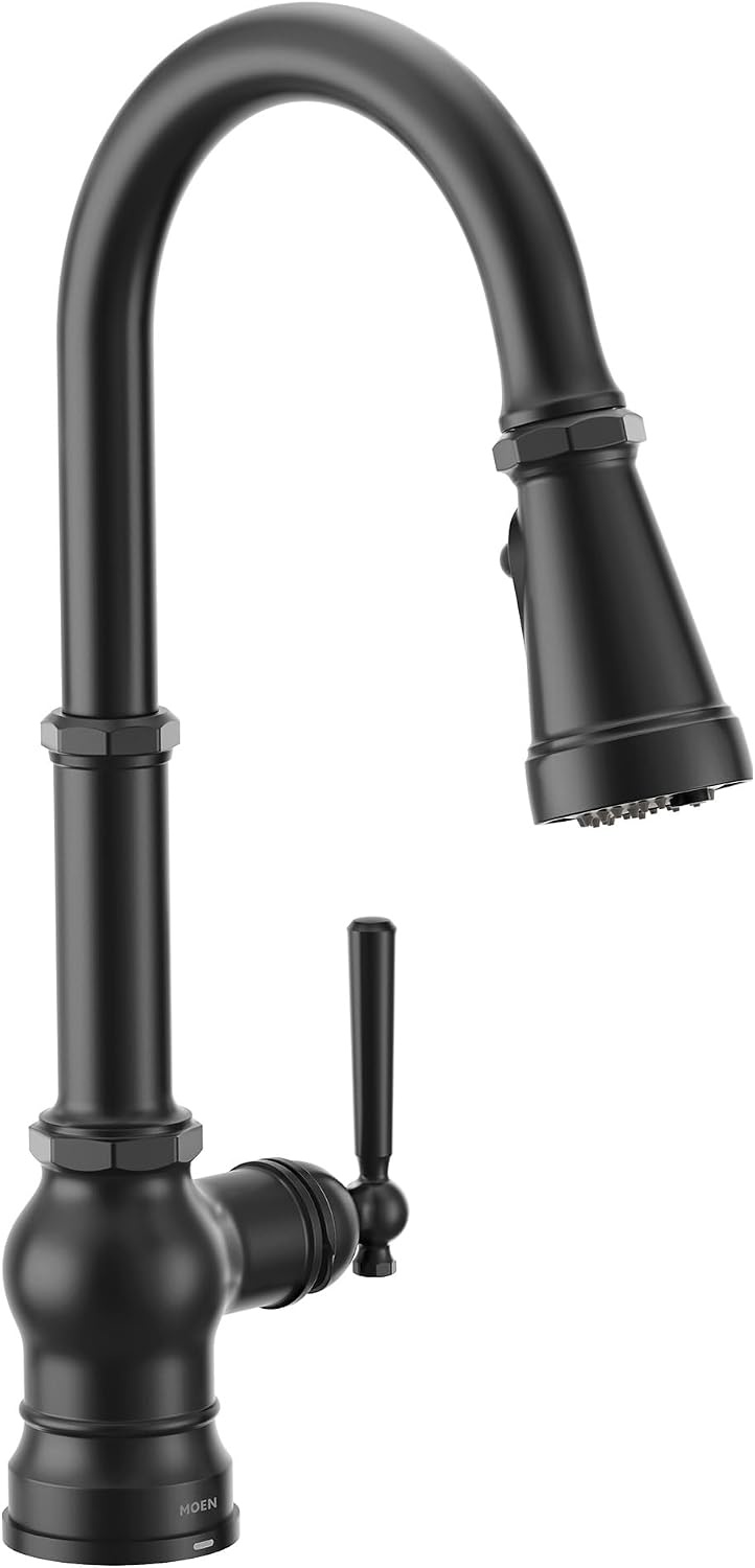 image:imageMoen Paterson Spot Resist Stainless Water Filtration OneHandle High Arc Pulldown Kitchen Faucet Water Filter for Sink Faucet Sold Separately FS72003SRSMatte Black