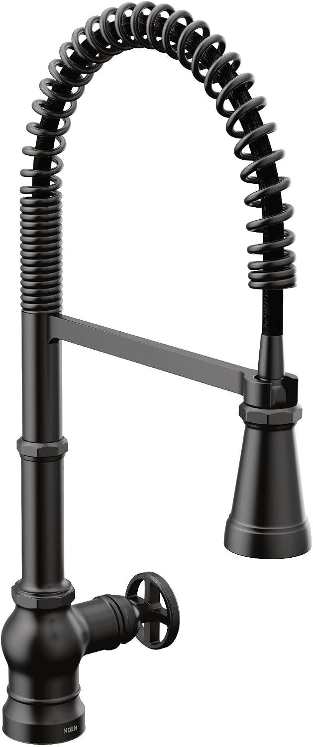 image:imageMoen Paterson Spot Resist Stainless Water Filtration OneHandle High Arc Pulldown Kitchen Faucet Water Filter for Sink Faucet Sold Separately FS72003SRSMatte Black