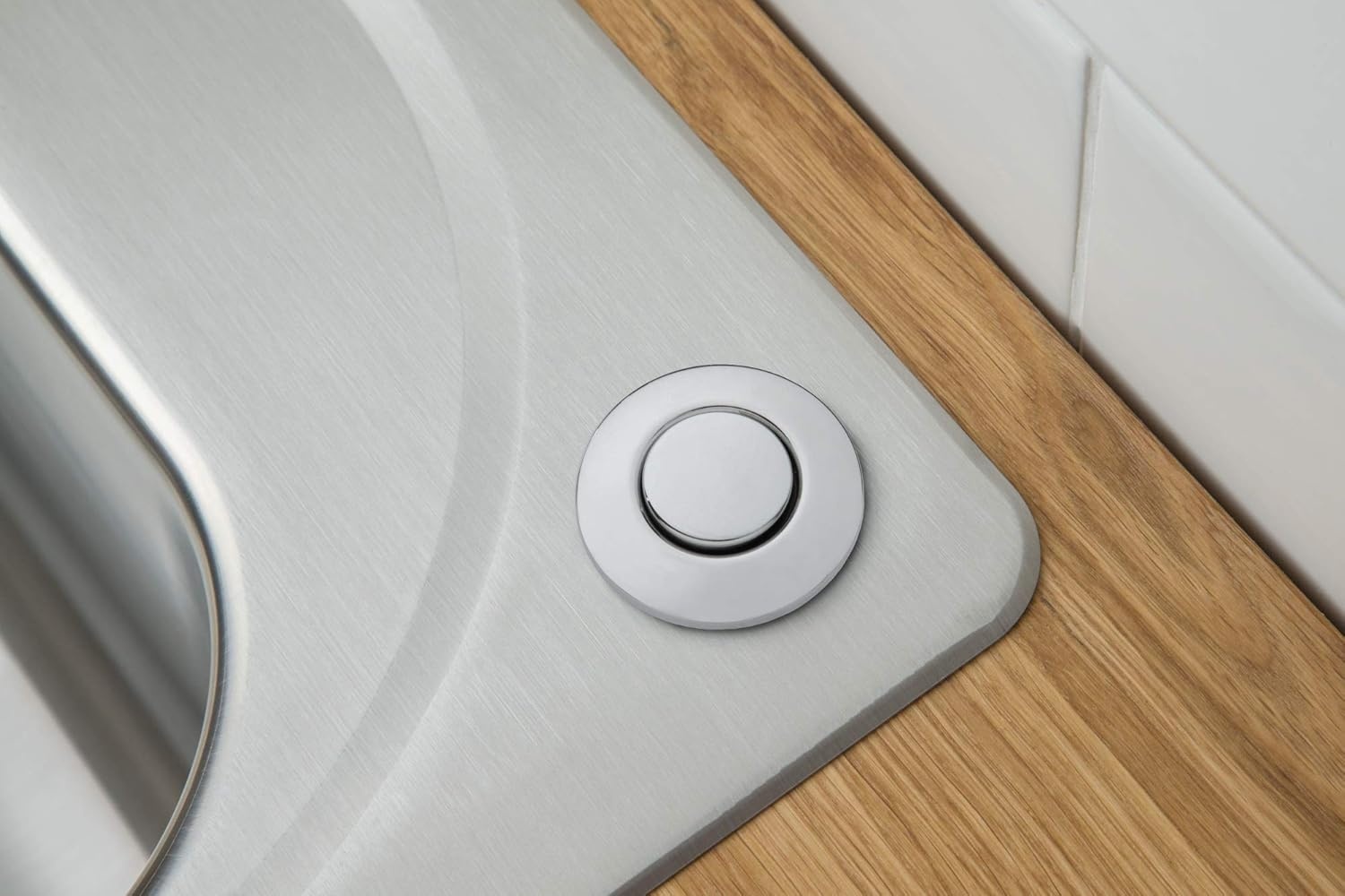 image:imageMoen Polished Nickel Garbage Disposal Air Switch Coordinating Decorative Button Decorative Button Only Housing Required AS4201NL
