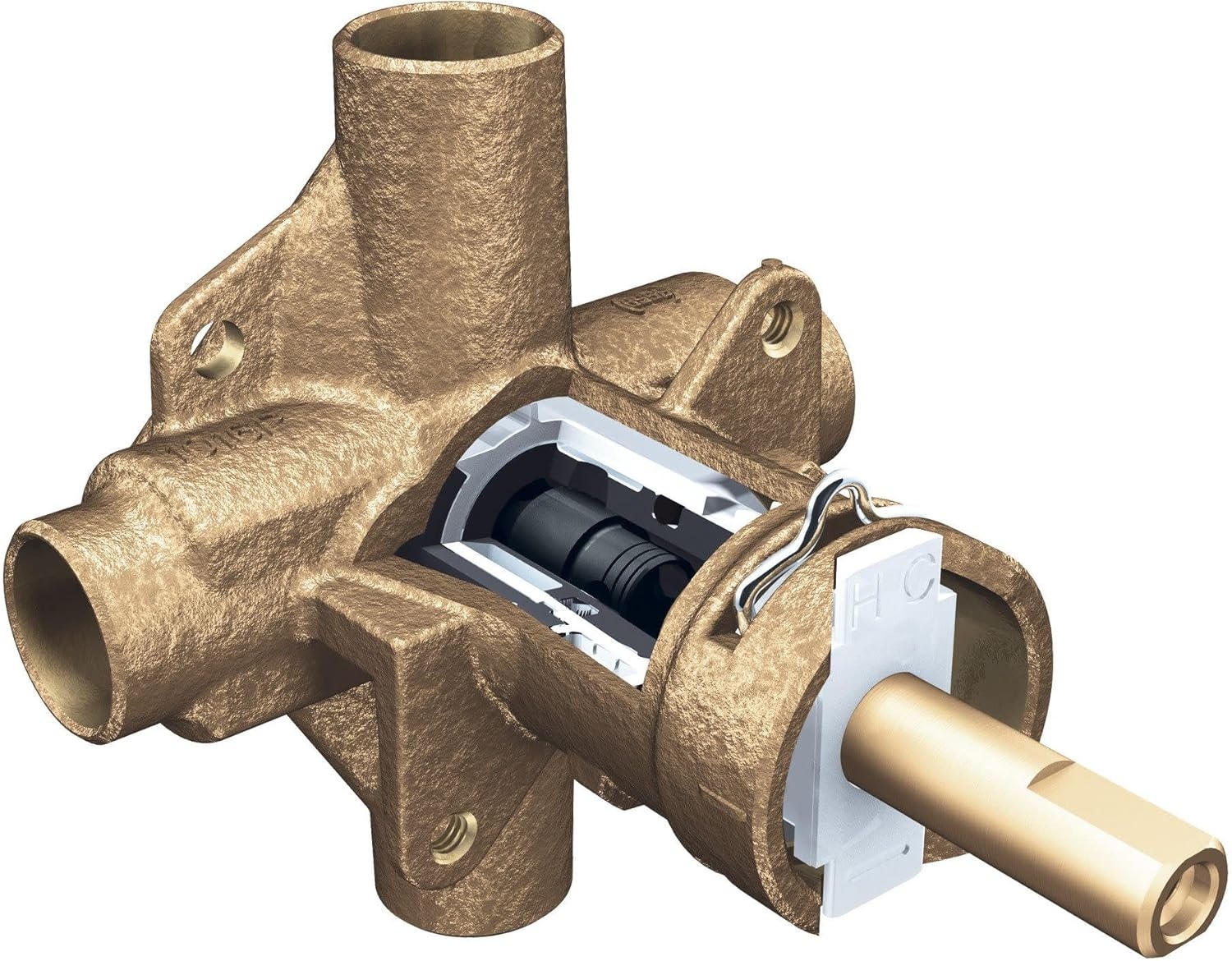 image:imageMoen PosiTemp Rough In Pressure Balancing Shower Valve 12 CC Connection Part Number 252005 Pack of 6