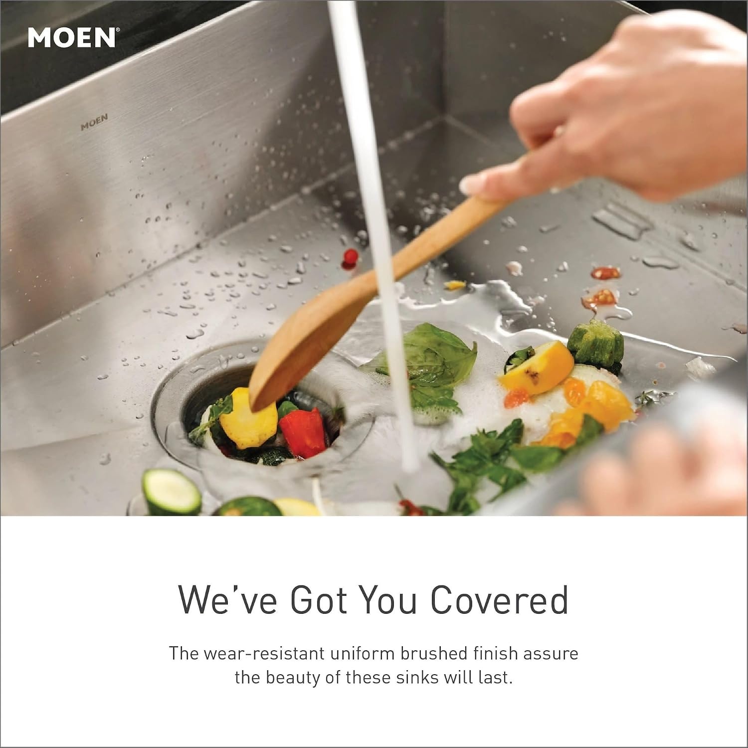 image:imageMoen Prep 16Gauge Stainless Steel Undermount 32 x 20 Single Bowl Kitchen Sink G16100